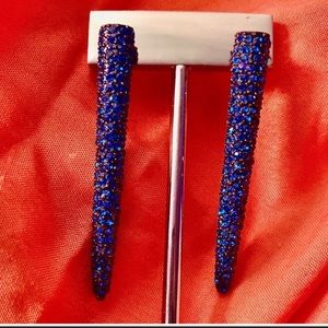 Saber Tooth Crystal Earrings - Fashion Show Find Beautiful Woman Collection